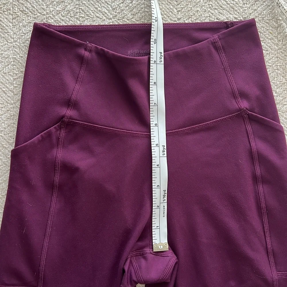 Girlfriend Collective Cropped Compressive Pocket Legging Plum Size XS - Picture 5 of 5